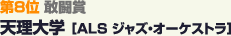 第8位 敢闘賞 天理大学［ALS ジャズ・オーケストラ］